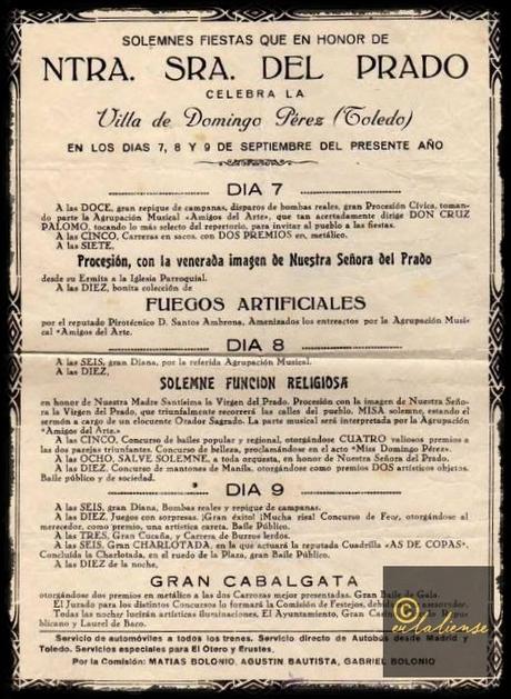 Domingo Pérez: Dos Carteles de los años 30 de las Fiestas de la Virgen del Prado