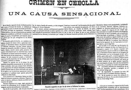 Lacras del Caciquismo en 1905: Asesinato del exalcalde de Cebolla en vísperas electorales