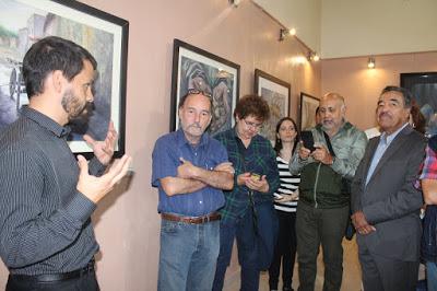 EXPONEN HUÁSCAR TABORGA Y ALUMNOS EN MUSEO DE LA ACUARELA