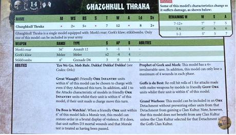 Perfil de Ghazghkull, filtrado!