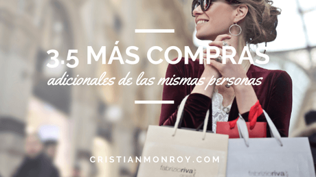 3.5 más compras adicionales de las mismas personas