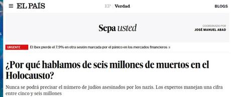 II GUERRA MUNDIAL. CONSECUENCIAS DEMOGRÁFICAS (y III): EL HOLOCAUSTO JUDÍO