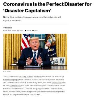 El coronavirus es el desastre perfecto para el 'capitalismo de desastre'