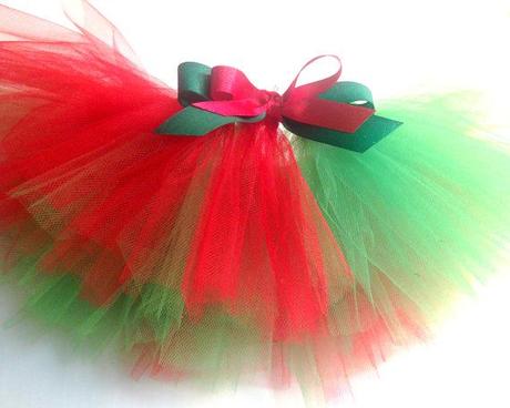 Falda Tul Roja Navidad
