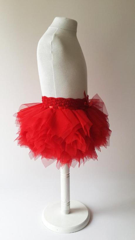 Falda Tul Roja Navidad