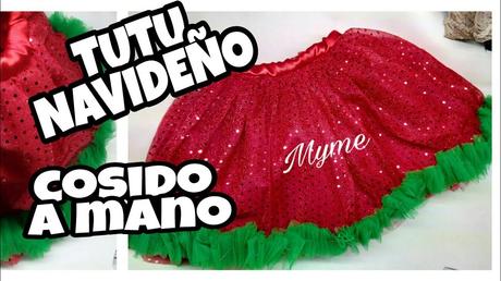 Falda Tul Roja Navidad