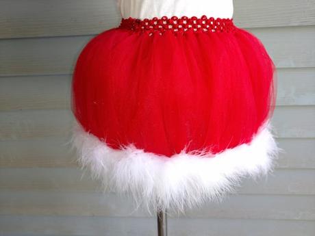 Falda Tul Roja Navidad