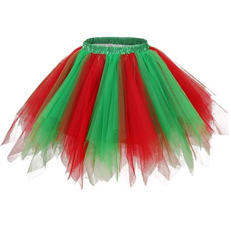 Falda Tul Roja Navidad
