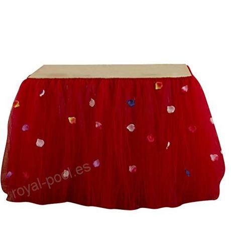 Falda Tul Roja Navidad