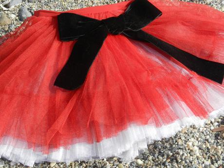 Falda Tul Roja Navidad