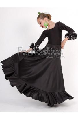 Falda Negra Flamenca Nina