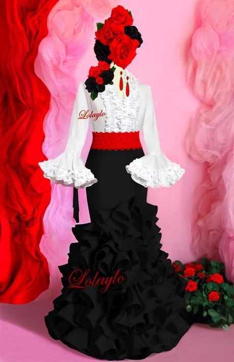 Falda Negra Flamenca Nina