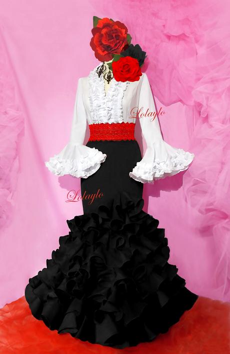 Falda Negra Flamenca Nina