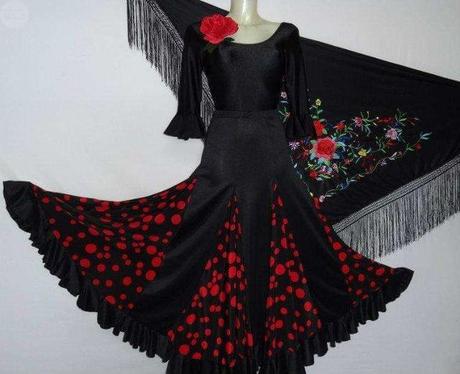 Falda Negra Flamenca Nina