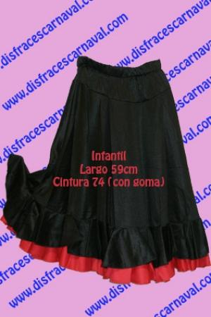 Falda Negra Flamenca Nina