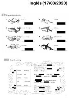 Actividades Inglés (16/03/2020-20/03/2020)