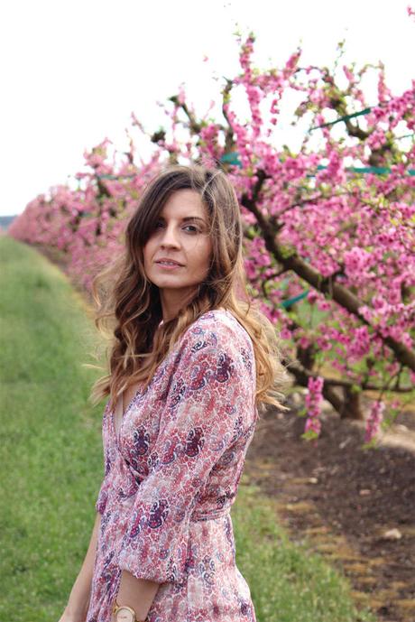 Aitona melocotoneros en flor bloguera de moda Fruiturisme