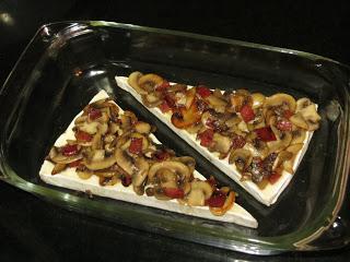 QUESO BRIE RELLENO DE CHAMPIÑONES CON JAMÓN