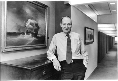 Biografia de John Bogle en 1989 en las oficinas de vanguard