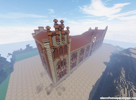 Réplica Minecraft del Archivo Histórico Provincial de Teruel, España.