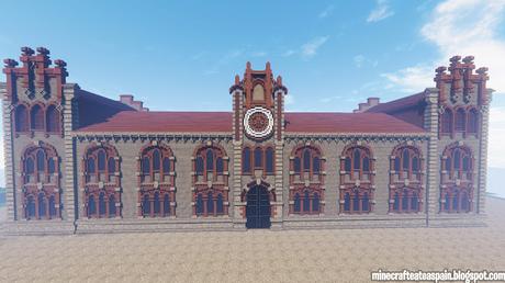 Réplica Minecraft del Archivo Histórico Provincial de Teruel, España.