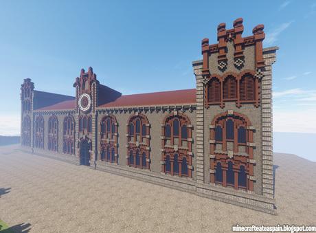 Réplica Minecraft del Archivo Histórico Provincial de Teruel, España.