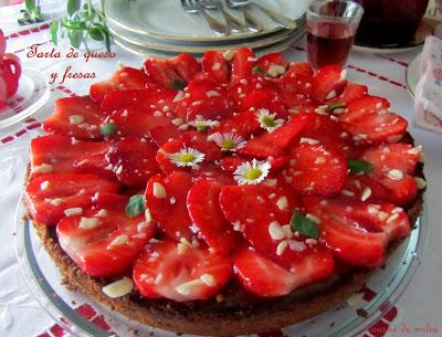 Tarta de queso y fresas Tarta de queso y fresas