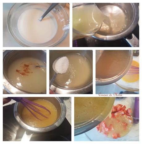 Crema de limón con fresones Crema de limón con fresones