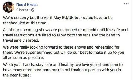 Redd Kross cancela su gira en España