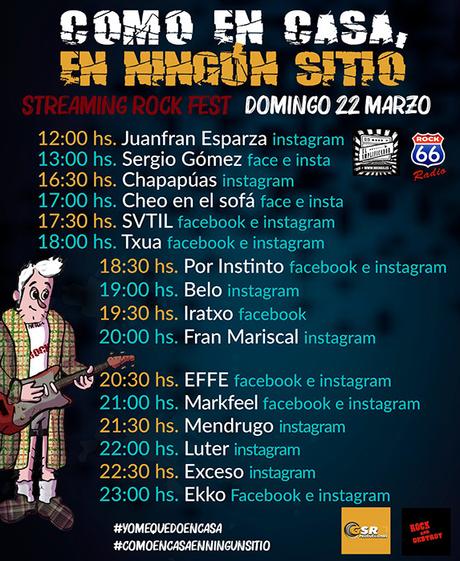 COMO EN CASA, EN NINGÚN SITIO: STREAMING ROCK FEST