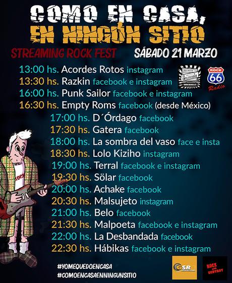 COMO EN CASA, EN NINGÚN SITIO: STREAMING ROCK FEST