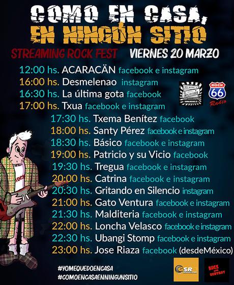 COMO EN CASA, EN NINGÚN SITIO: STREAMING ROCK FEST