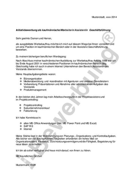 Initiativbewerbung Kaufmännischer Bereich Dass Sie In Microsoft Word Für Ihre Beste Ideen Personifizieren