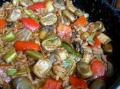 Habas arroz verduras