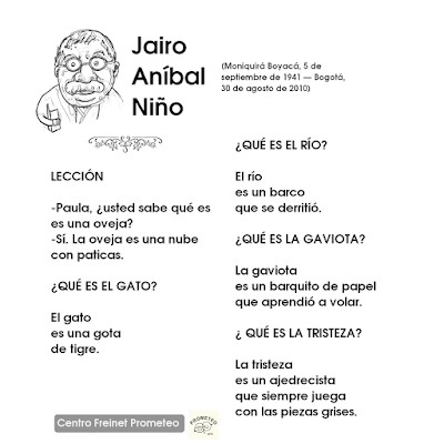 Poesía para niños de Jairo Aníbal Niño