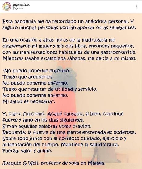 Una anécdota sobre la salud. Recuerda: la fuerza de una mente entrenada es poderosa