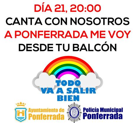 Policia Municipal y Ayuntamiento de Ponferrada quieren que ‘A Ponferrada me voy’ suene mañana en toda la ciudad Policia Municipal y Ayuntamiento de Ponferrada quieren que ‘A Ponferrada me voy’ suene mañana en toda la ciudad