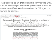 Amenaza coronavirus conocía desde hace años