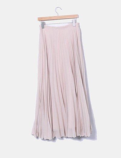 Falda Beige Plisada Falda Beige Plisada