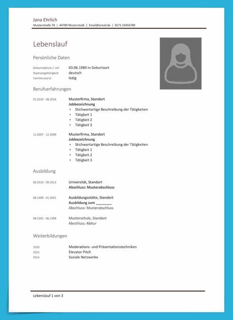 Kostenlose Lebenslauf Muster Diese Können Sie In Ms Word Für Ihre Erstaunlich Ideen Veränderung