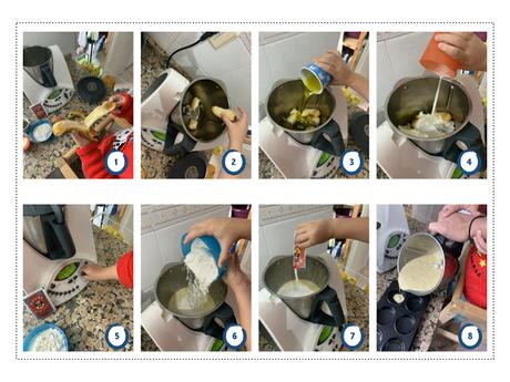 Muffins de Plátano ¿Cocinamos? Para cocinar en casa y con los peques como hacer muffins con niños