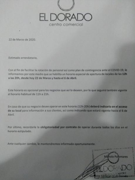 Plaza el Dorado recuerda a locatarios que deben abrir todos los días Plaza el Dorado recuerda a locatarios que deben abrir todos los días