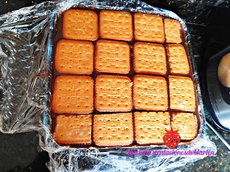 Tarta de Galletas, Chocolate y Crema