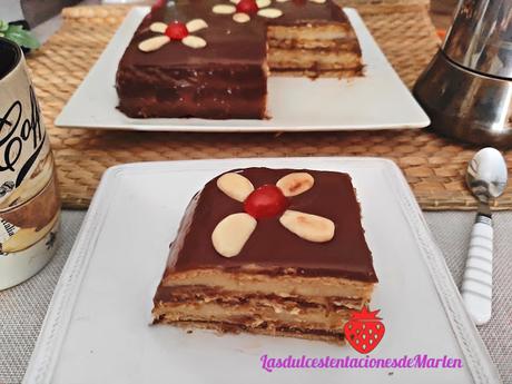 Tarta de Galletas, Chocolate y Crema