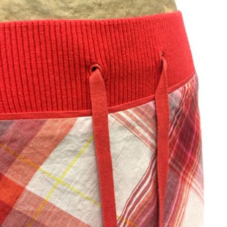 Falda De Cuadros Naranja