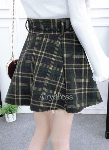 Falda De Cuadros Naranja