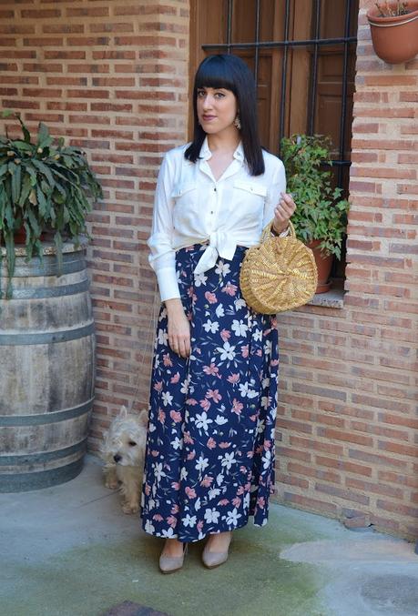 SHEIN Spring Collection | maxi falda de flores