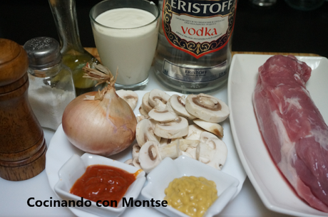 Solomillo de cerdo Strogonoff