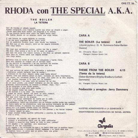 Rhoda con The Special A.K.A -The boiler 7