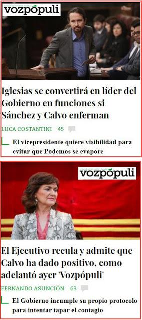 ¿Retrasó Pedro Sánchez publicar el positivo de Carmen Calvo para que Pablo Iglesias no sea presidente.? ¿Retrasó Pedro Sánchez publicar el positivo de Carmen Calvo para que Pablo Iglesias no sea presidente.?